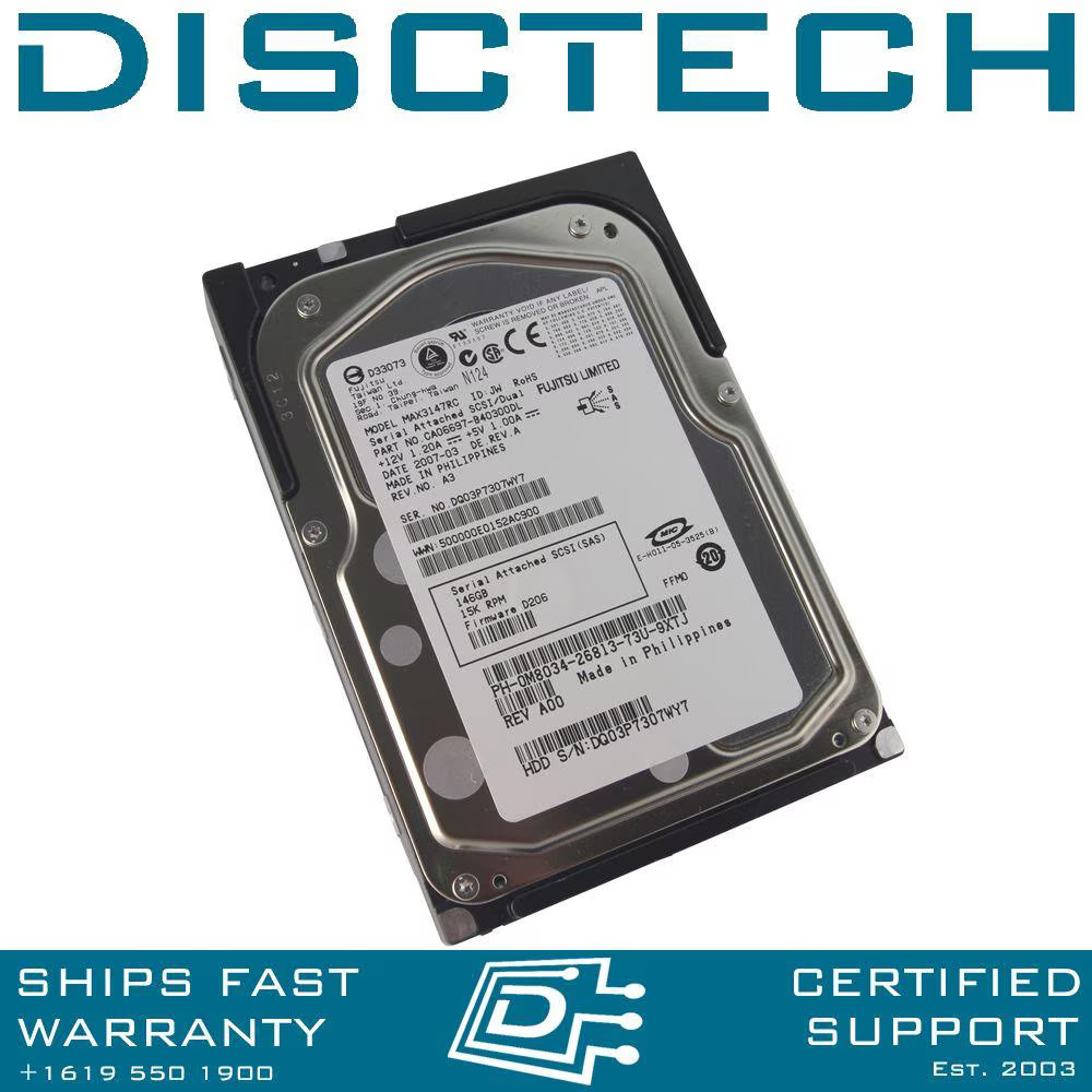 Fujitsu MAX3147RC Serial Attached SCSI / 147GB SAS Hard Drives
