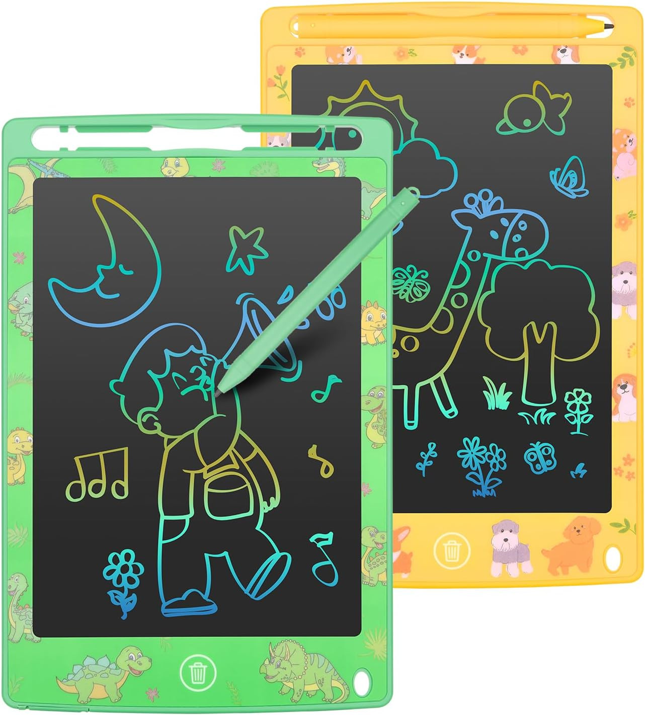 LCD Writing Tablet 8.5 Inch 2 Pack Colorful Screen Electronic Writing Drawing P