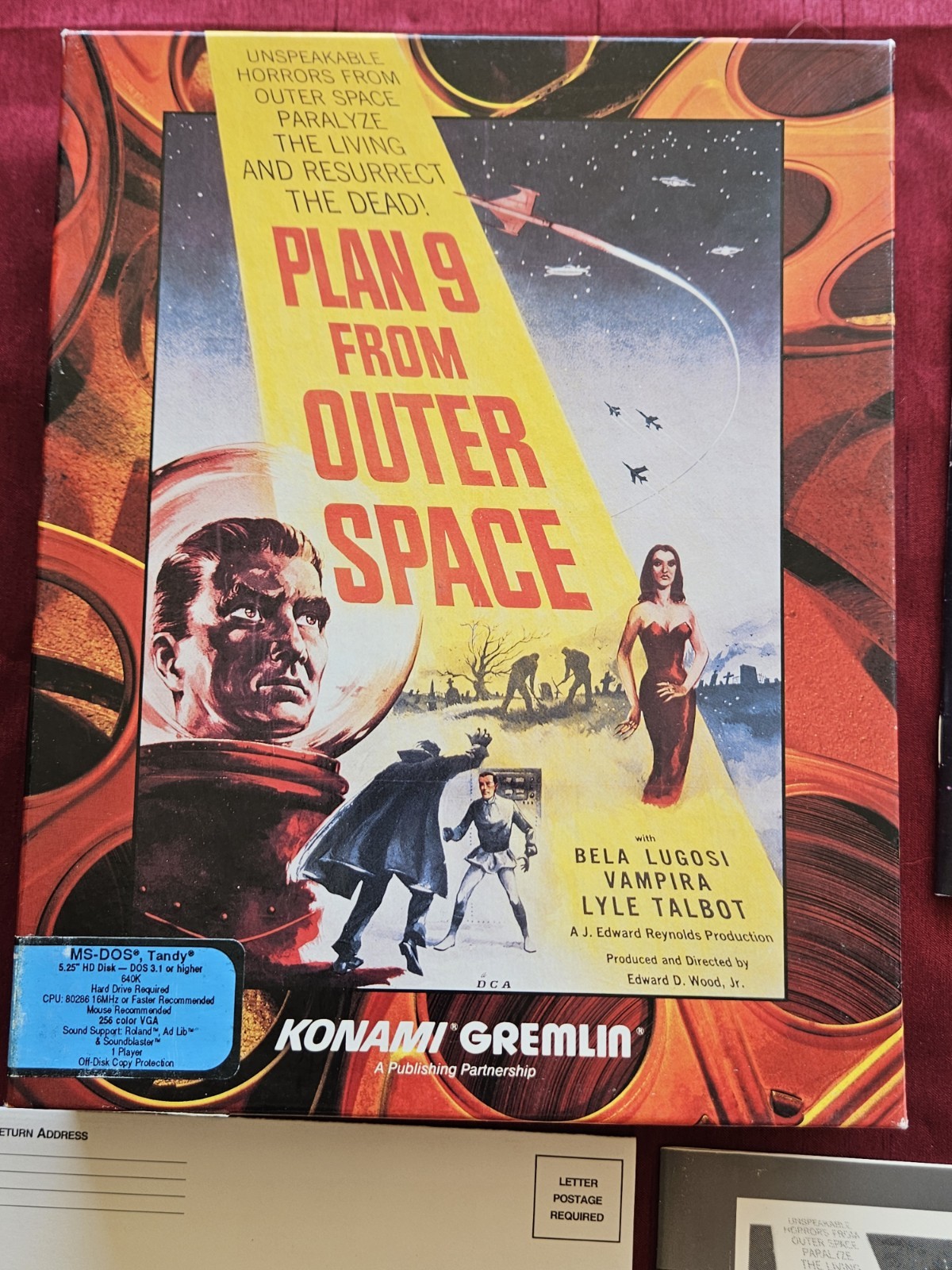 Plan 9 From Outer Space Floppy Discs PC Video Game Konami 1992 Vintage RARE💻💿