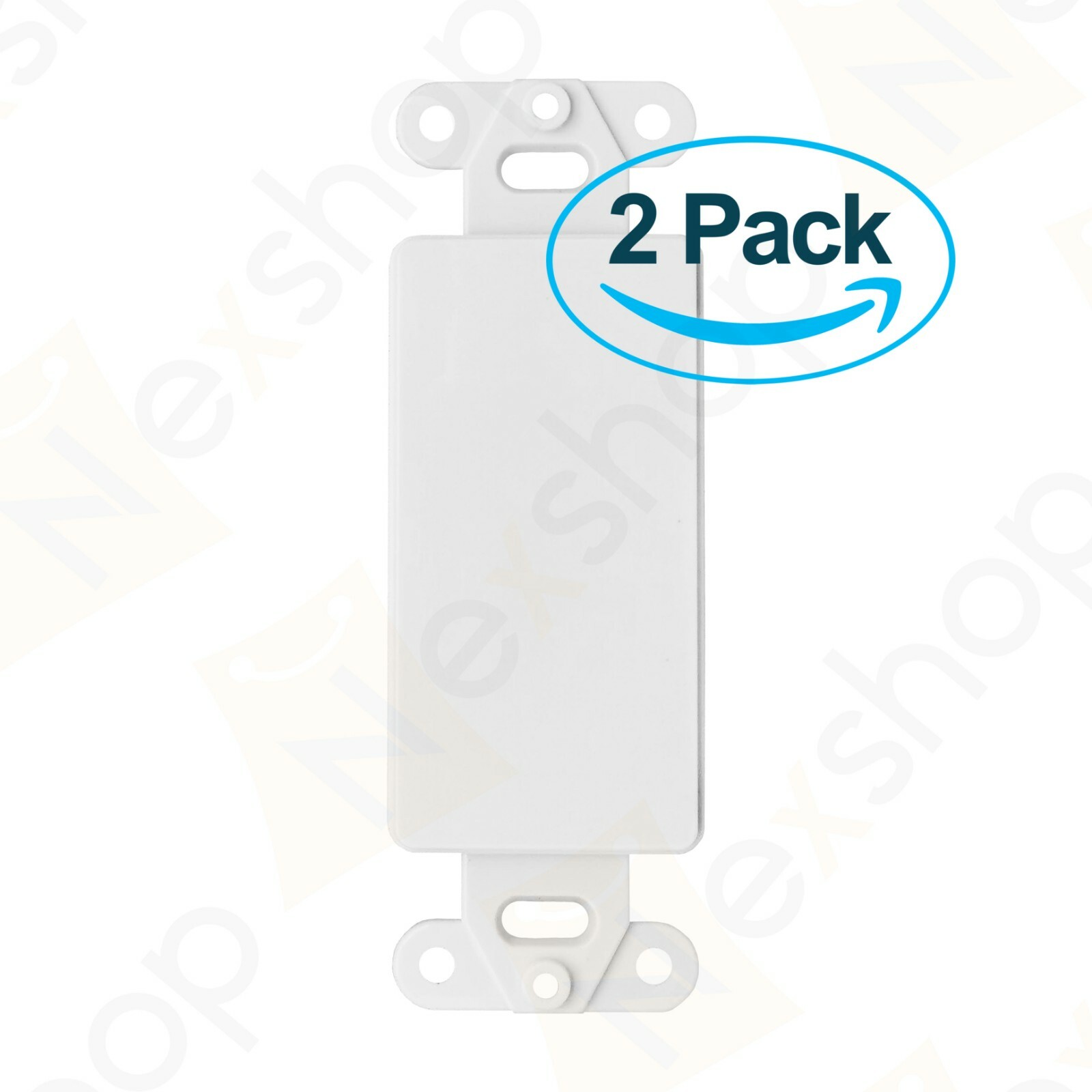 2x Nex Decora RJ45 Network Keystone Wall Plate Insert - 0 1 2 3 4 6 Port