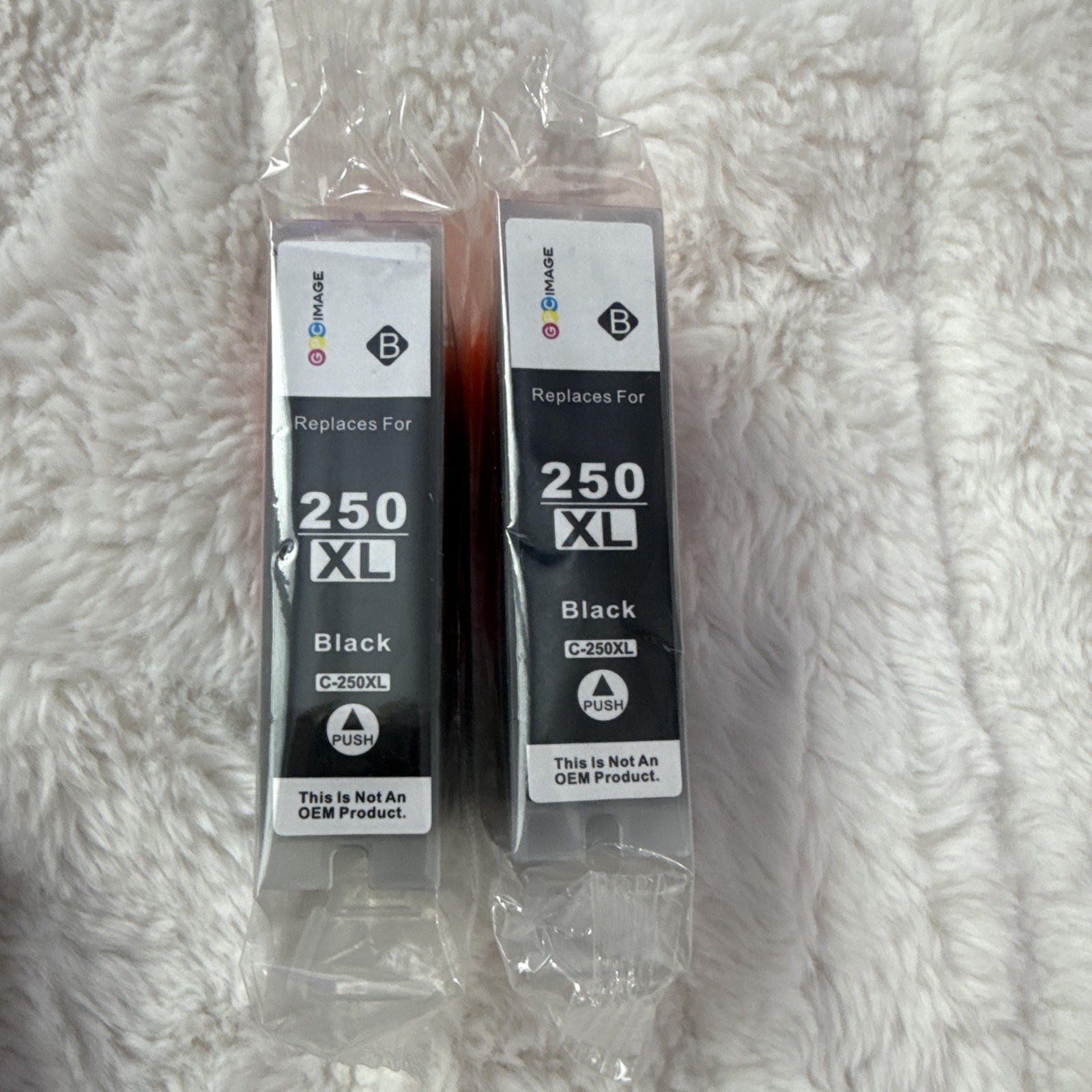 GImage Compatible C-250XL 250 XL Black Inkjet Ink Cartridge for Canon, 2-Pack