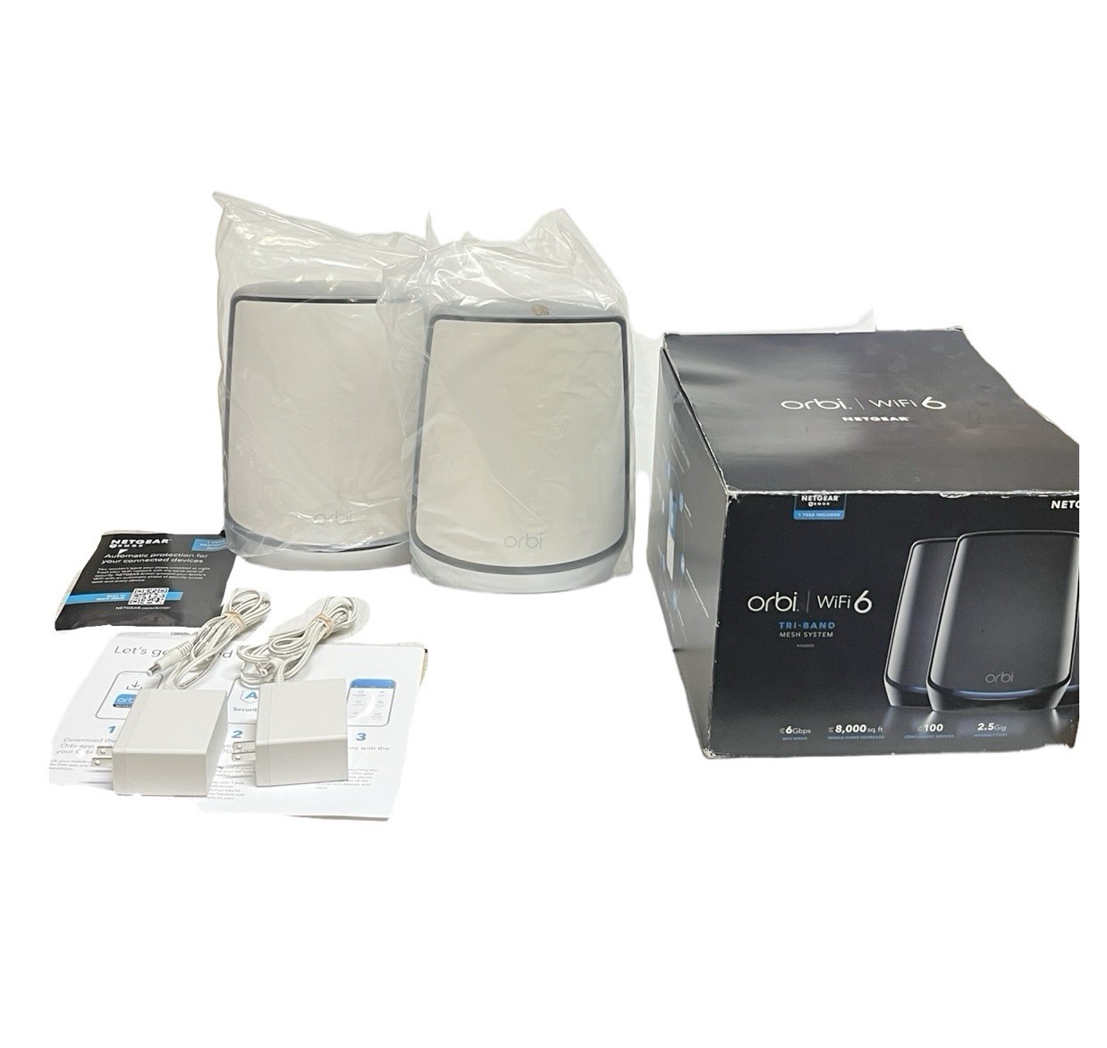 NETGEAR Orbi RBR840 Router WiFi 6 AX6000 Converted Satellite RBS850 Pack Of 2