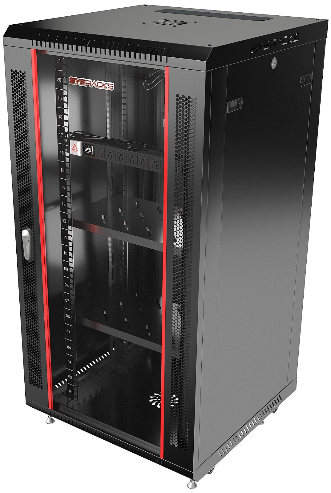 Sysracks 22U Server Rack Cabinet 24" Deep 19" Network Enclosure
