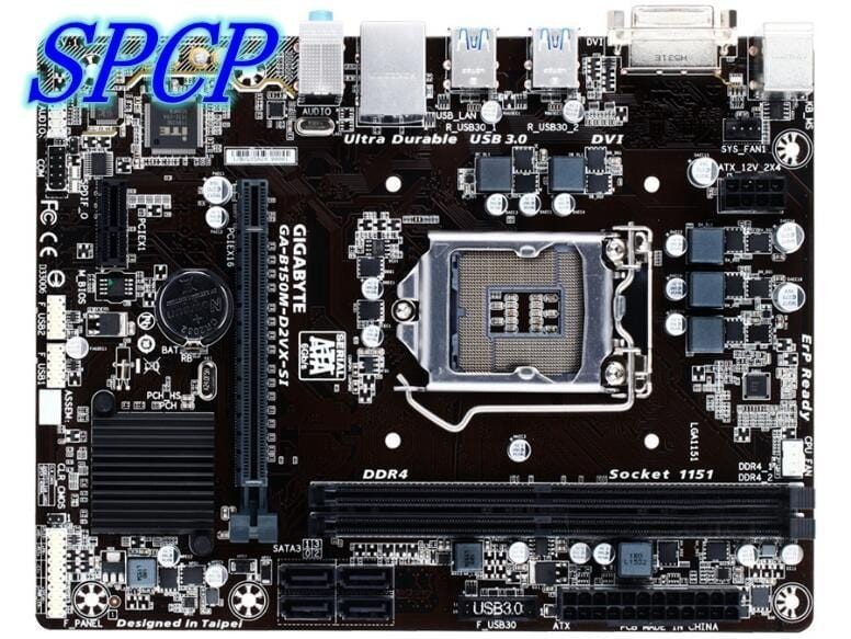 GIGABYTE GA-B150M-D2VX-SI LGA 1151 socket b150 motherboard M-ATX ddr4 usb3.0 dvi