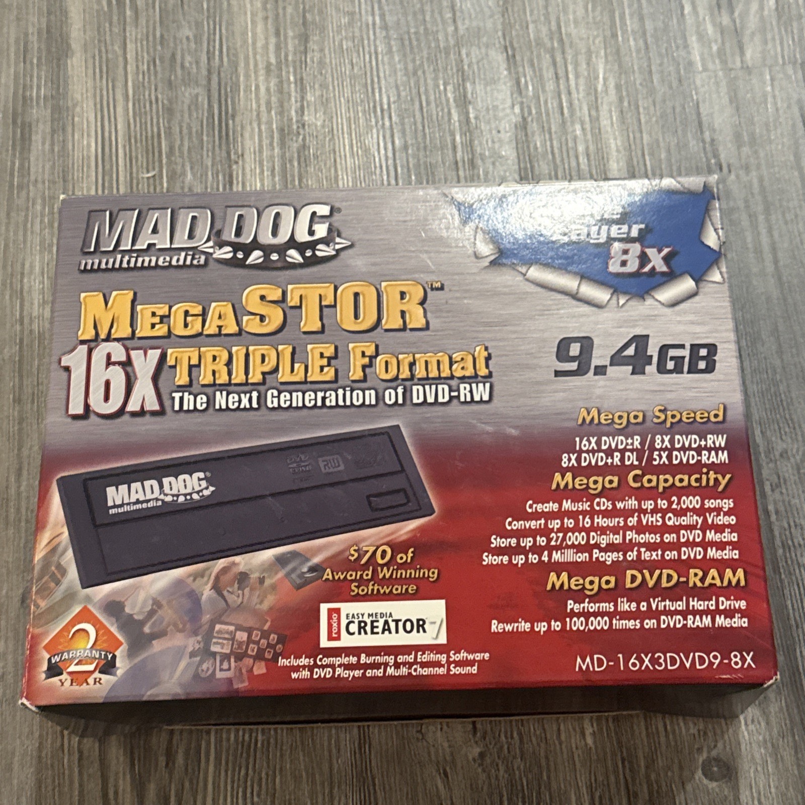 Vintage Multimedia Mad Dog Desktop Computer DVD Rom
