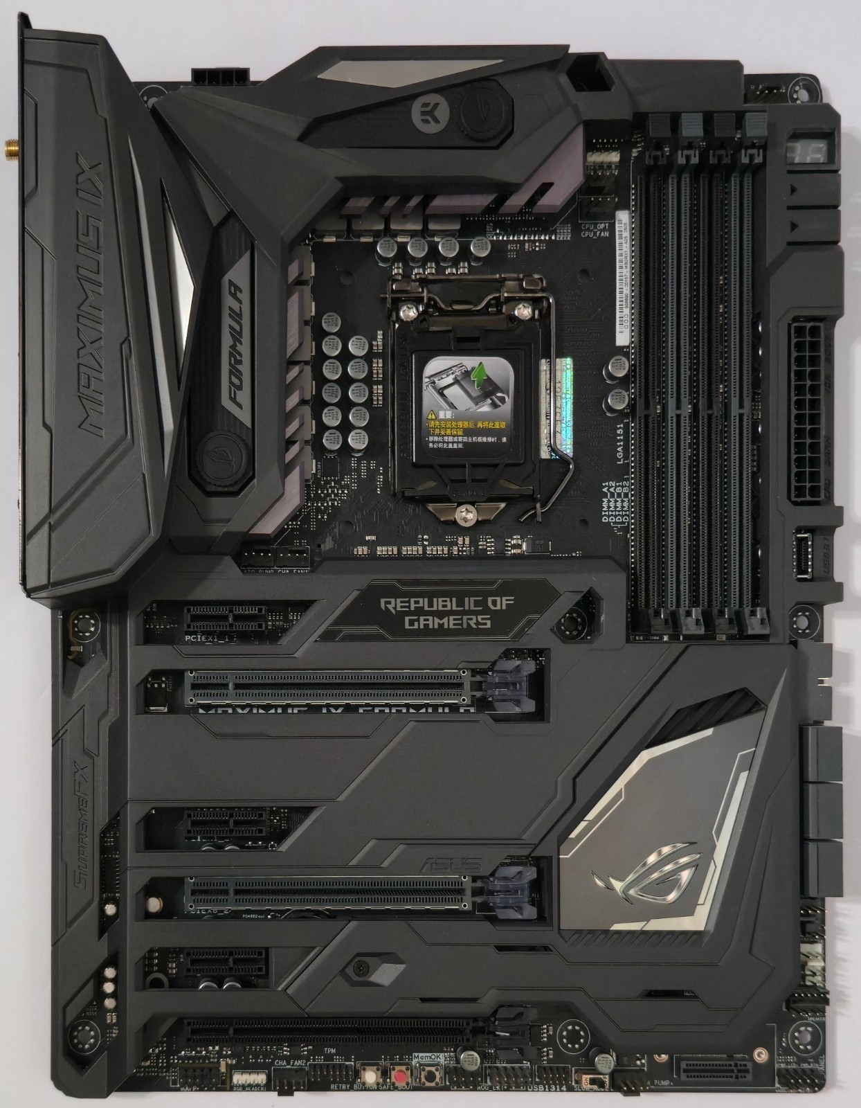 ASUS ROG Maximus IX Formula ATX Intel LGA 1151 DDR4 4-Slot M.2 PCIe