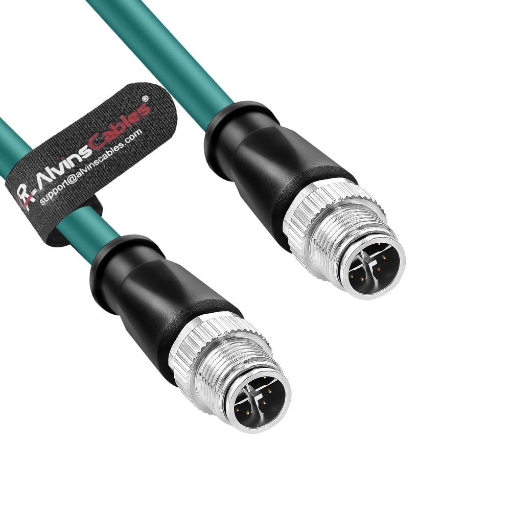 M12 X-Code 8 Pin Male Ethernet Cable Cat6a for Cognex Basler Industrial Came 10m