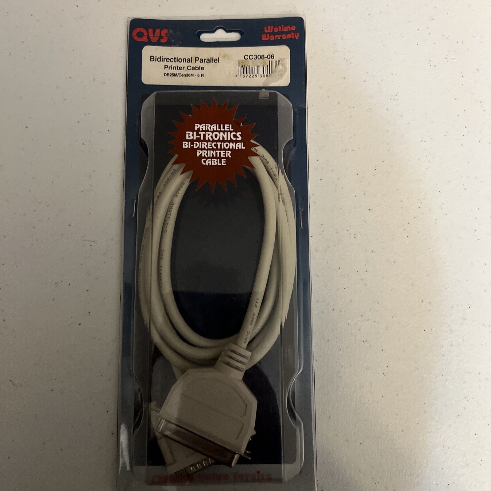 QVS 6FT CC308-06 BIDIRECTIONAL Bi-tropics PARRALLEL Printer CABLE New