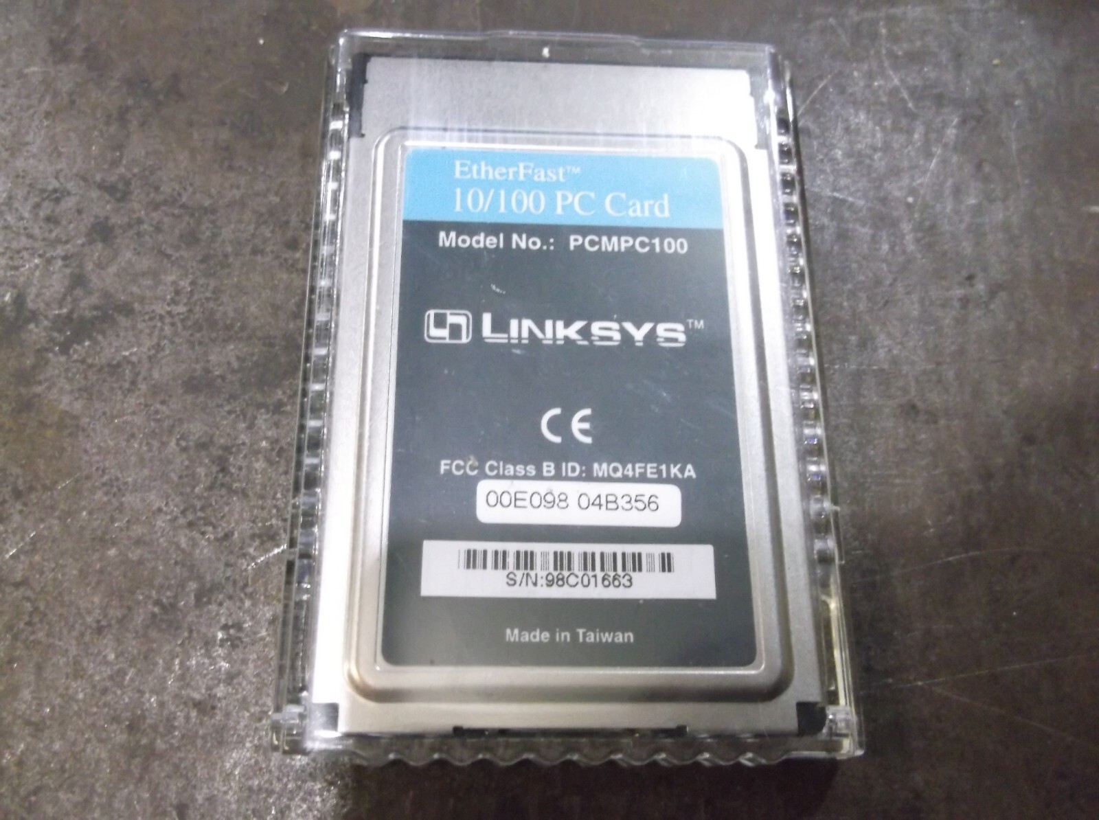 LINKSYS PCMPC100 ETHERFAST 10/100 PC CARD (BIN109)