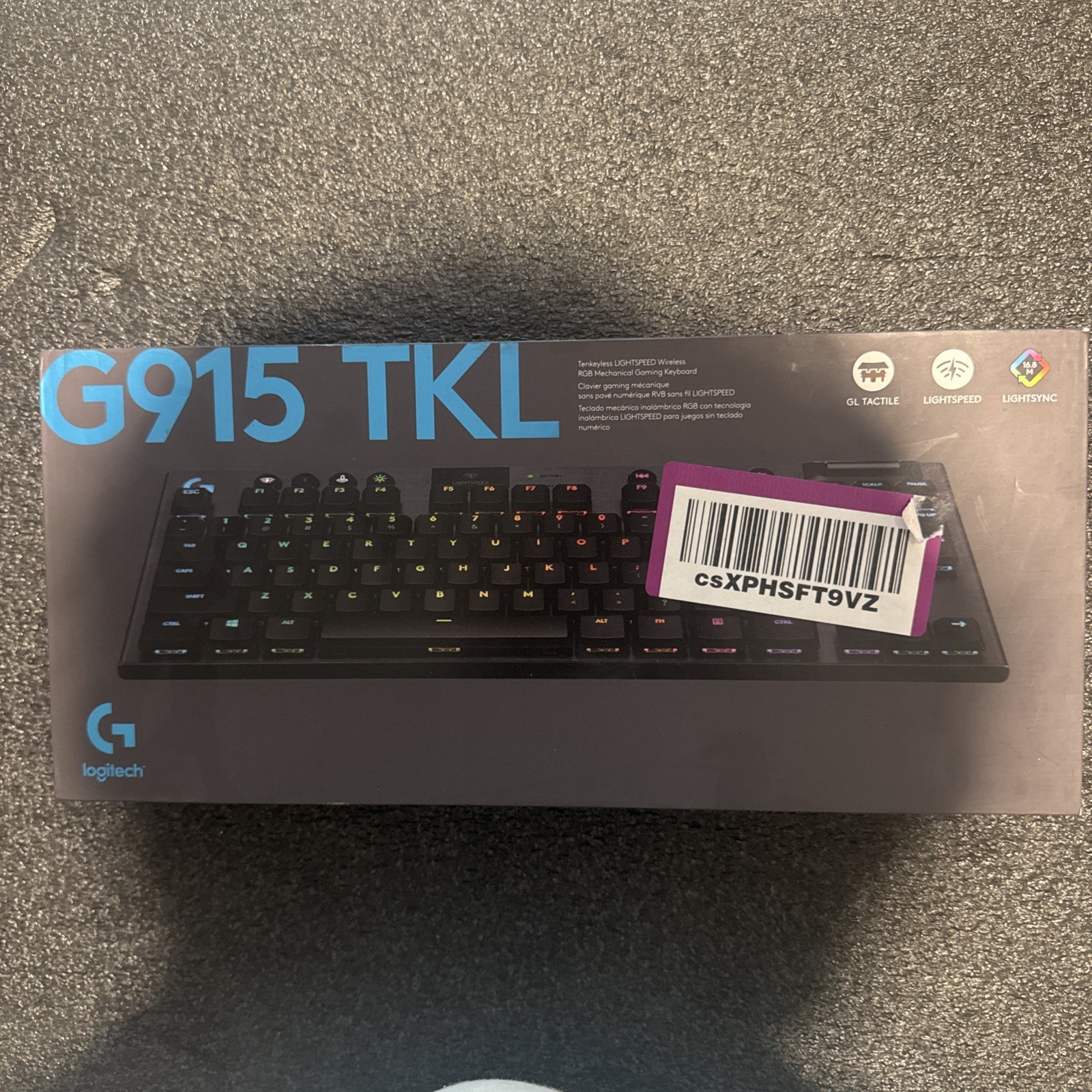 Logitech G915 TKL LIGHTSPEED Wireless Illuminated Gaming Keyboard Black
