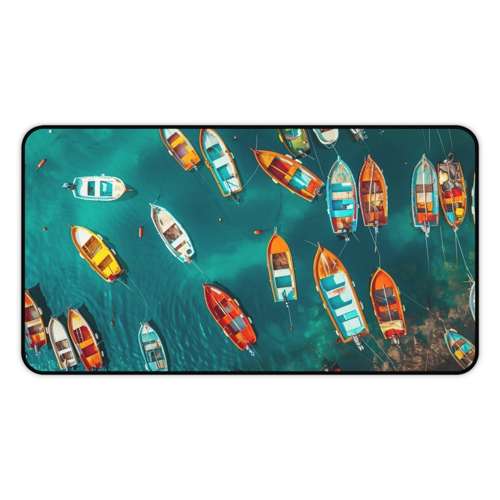 Vibrant Nautical Desk Mat - Perfect Office Decor, Boat Art