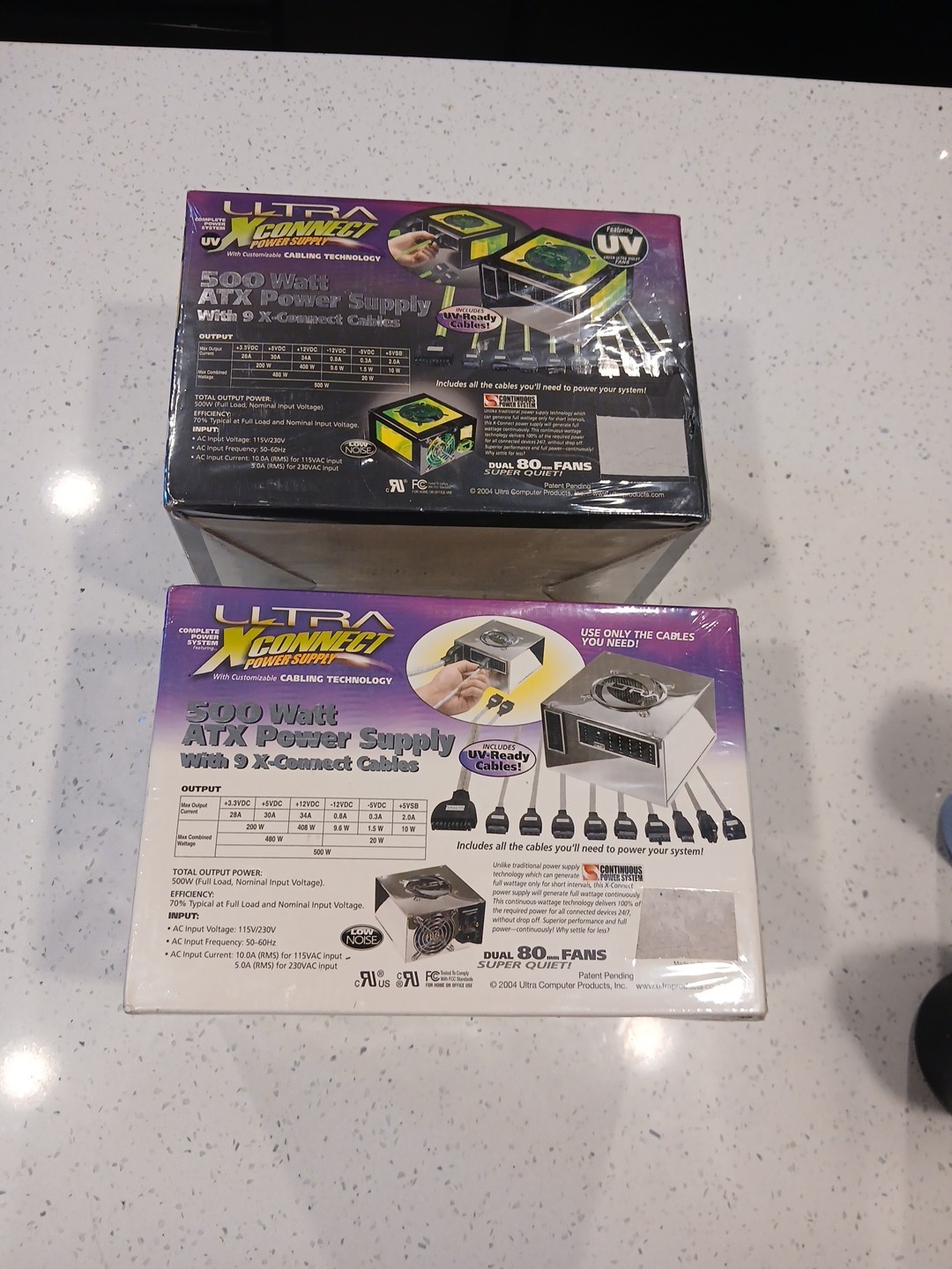 2 Ultra  X-Connect 500 Watt ATX Power Supply Including 9&8 X-Connect  Cable 