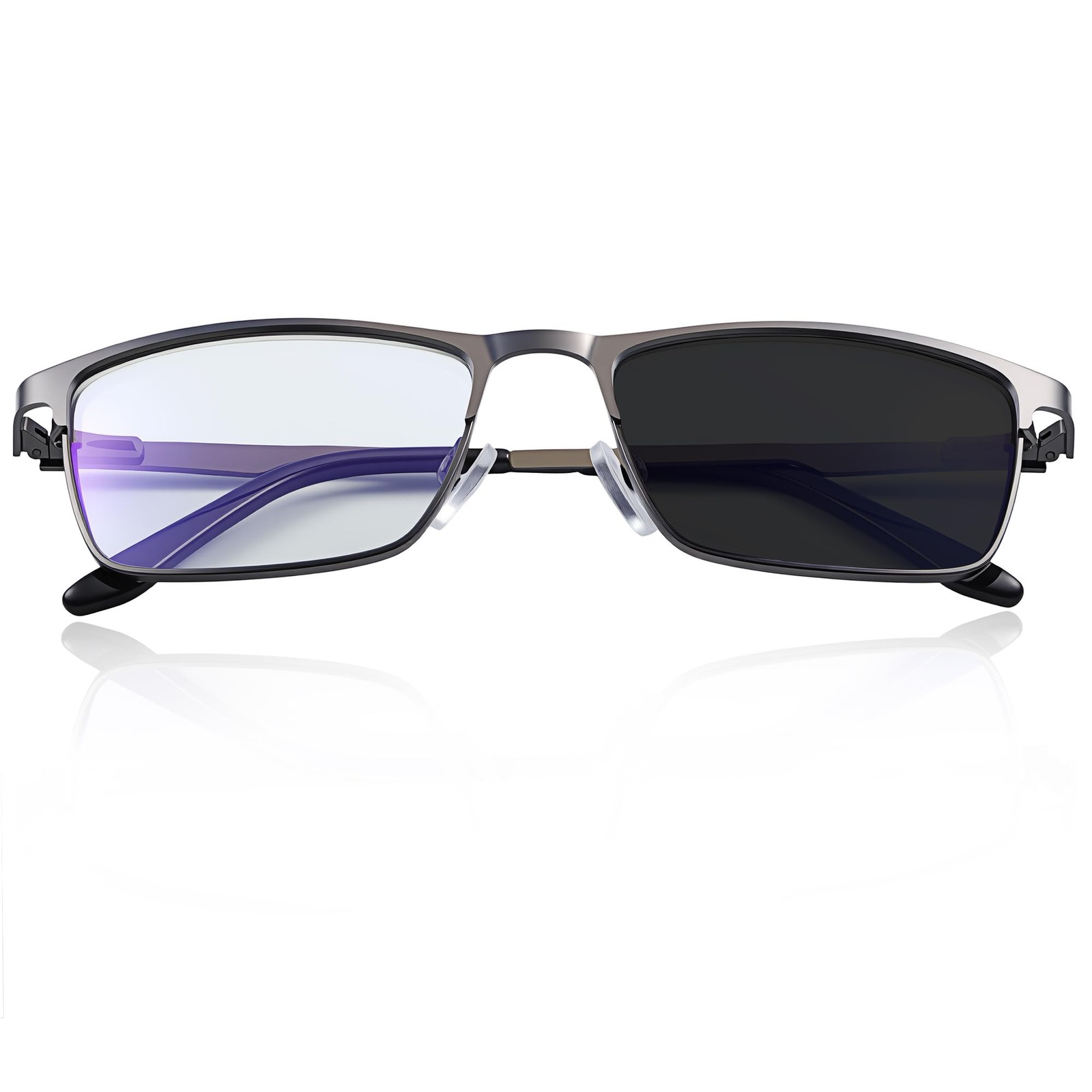 Metal Frame Clear Lens Blue Light Glasses Men Anti Eyestrain Protection