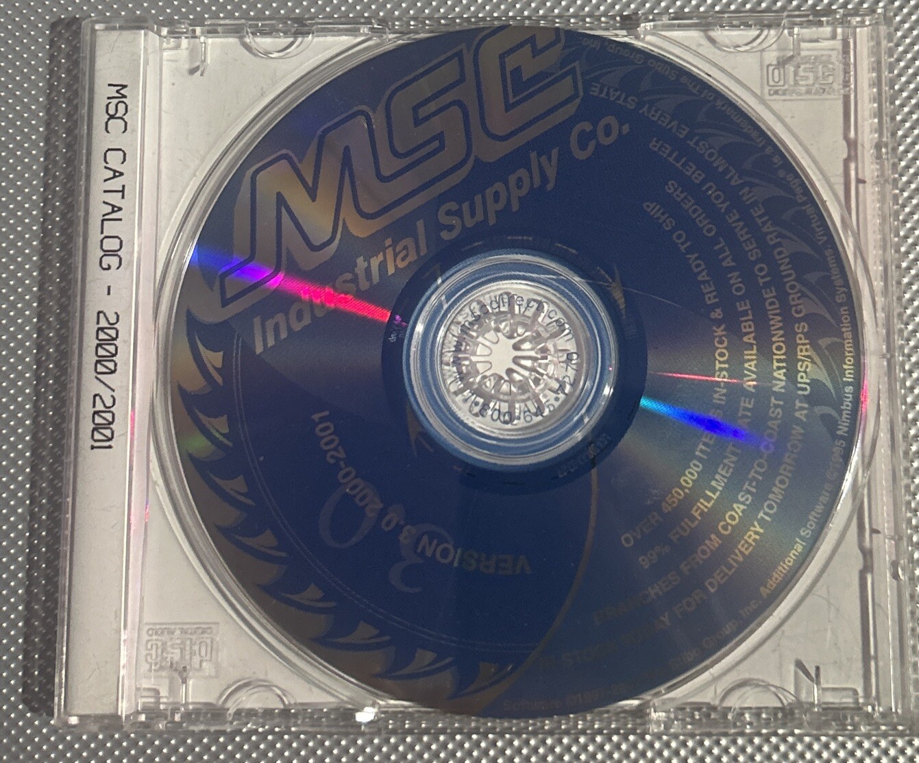 MSC Industrial Supply Co. 2000 2001 PC CD Computer Catalog Vintage Rare Ver. 3.0