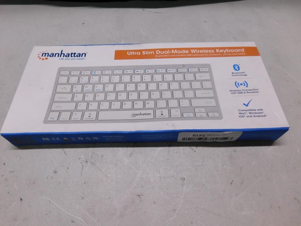 Manhattan Ultra Slime Dual Mode Wireless Keyboard (UP)