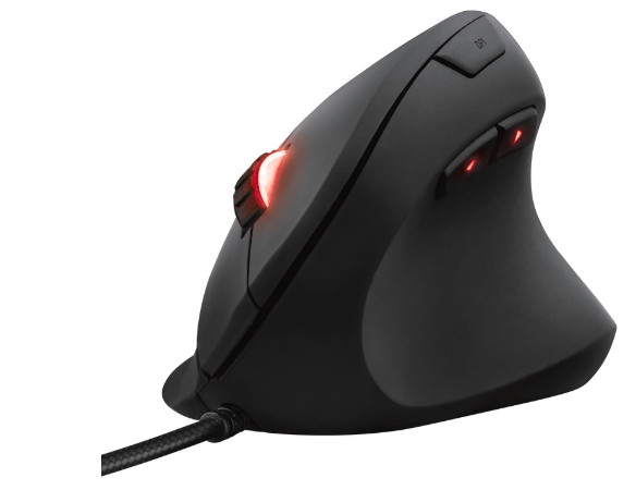 Trust GXT 144 Rexx Vertical Gaming Mouse 10000 DPI 6 Buttons Black