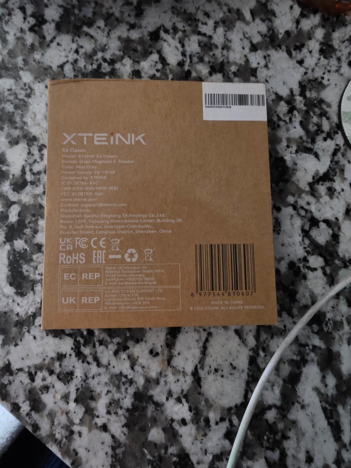 XTEINK X4 Classic Pocket E-Reader 4.3" E-Ink Magnetic eBook Reader Mist Gray NEW