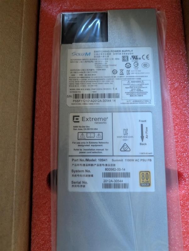 Extreme Networks PSSF351101A - Alimentation électrique 100-127/200-240 V - 350 W