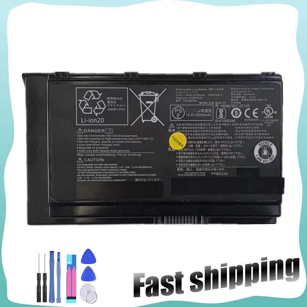 New  FPB0334 FPCBP524Z FMVNBP243B Battery for Fujitsu Celsius H780 H980