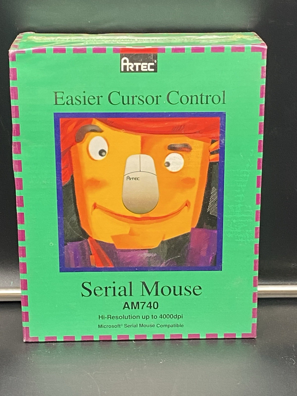 Vintage NIB Artec  3-Button Serial Mouse AM740 Easier Cursor Control New in Box