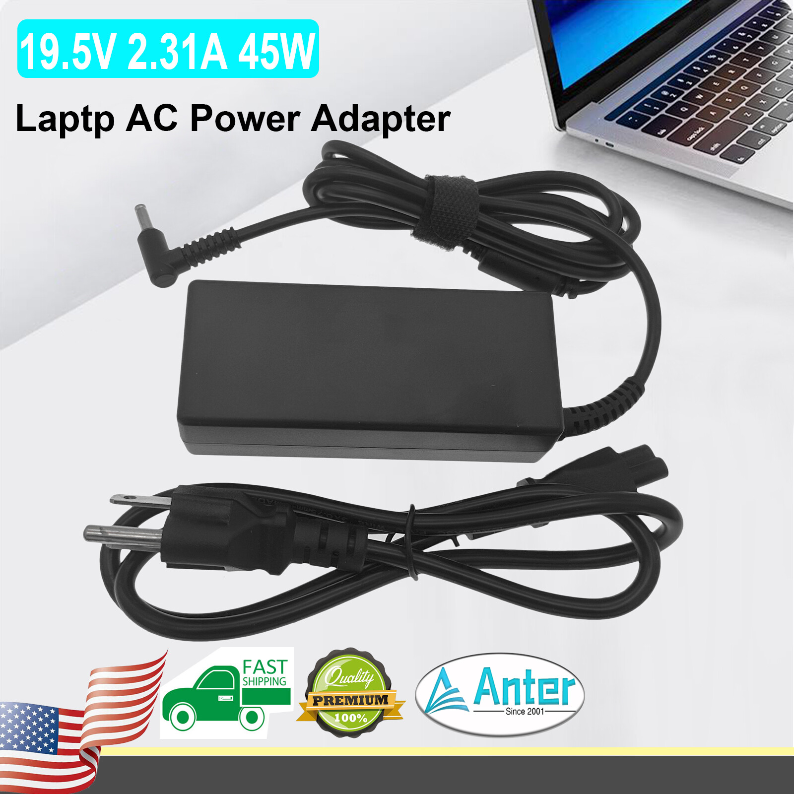 AC Adapter Charger For HP Pavilion 14-v063us Laptop 741727-001 Power Supply