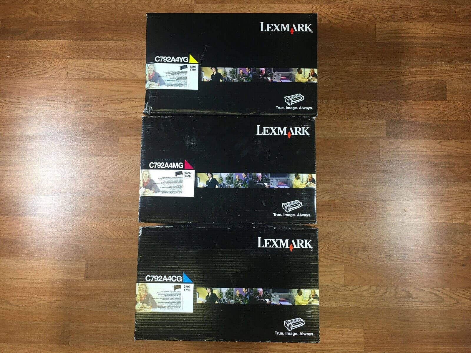 Lot of 3 OEM Lexmark C792A4 CMY Return Program Toners C792 X792 Same Day Ship