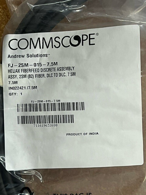 FJ-2SM-015-7.5M - CommScope 7.5m Ruggedized LC-LC SM Duplex FTTA 2-Fiber