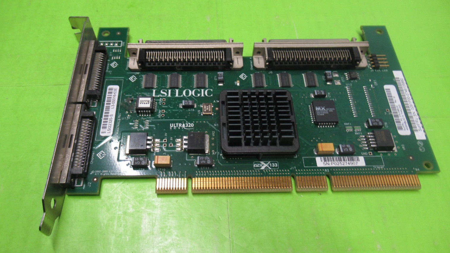 LSI LOGIC ULTRA320 SCSI Card SunFRU  375-3365-02 Rev: 52 Se