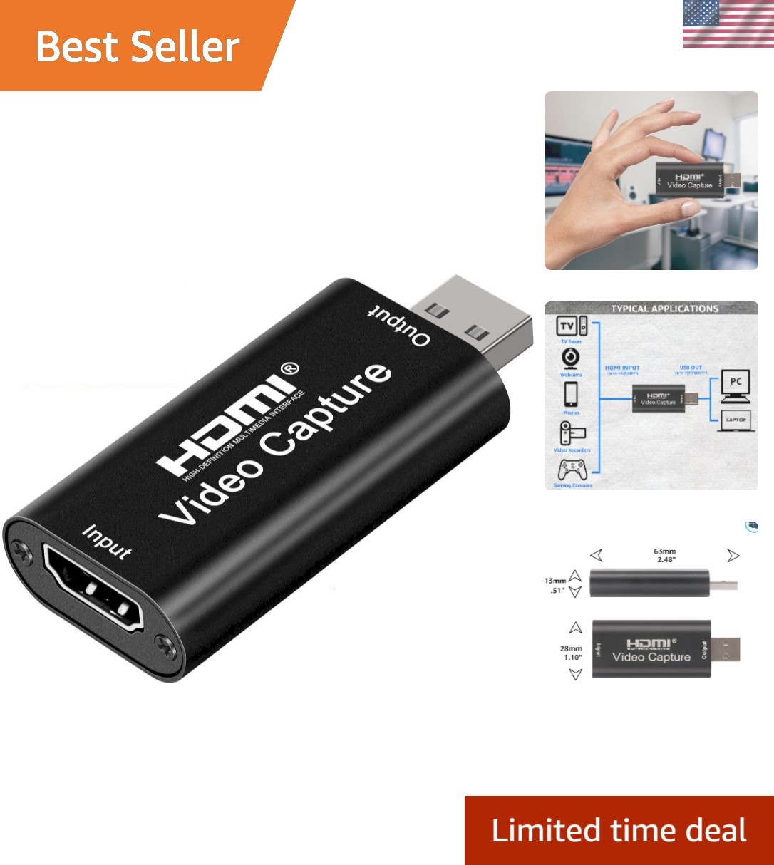 Effortless 4K HDMI Video Capture Device - Perfect for Streaming & Education