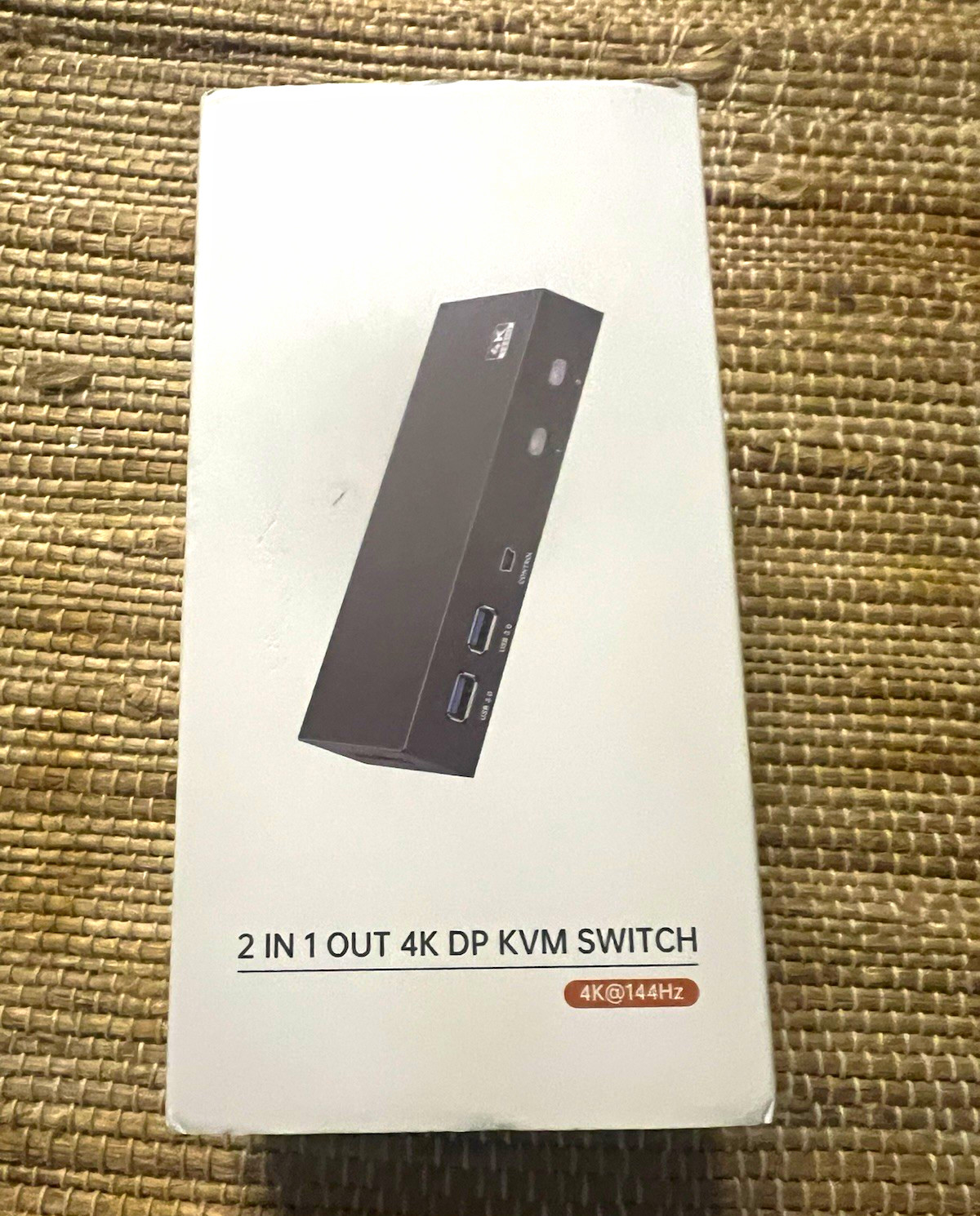 iArkPower 2:1 DisplayPort KVM Switch Box USB 3.0 4K@144Hz Black