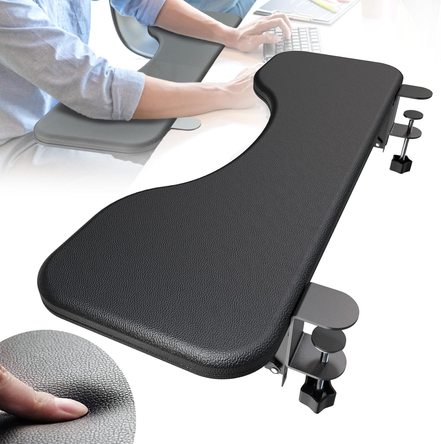 NODOCA 26.5" Desk Arm Support Rest Pad Foldable Ergonomic Black