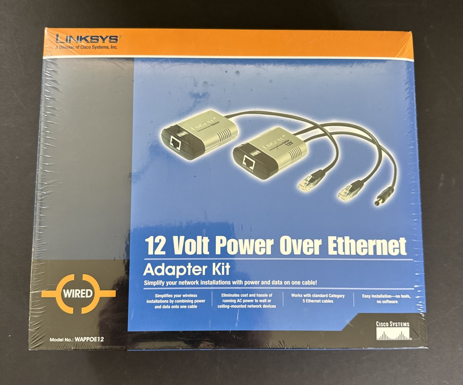 Cisco Linksys WAPPOE12 Power Over Ethernet POE Adapter Kit 12V New Sealed