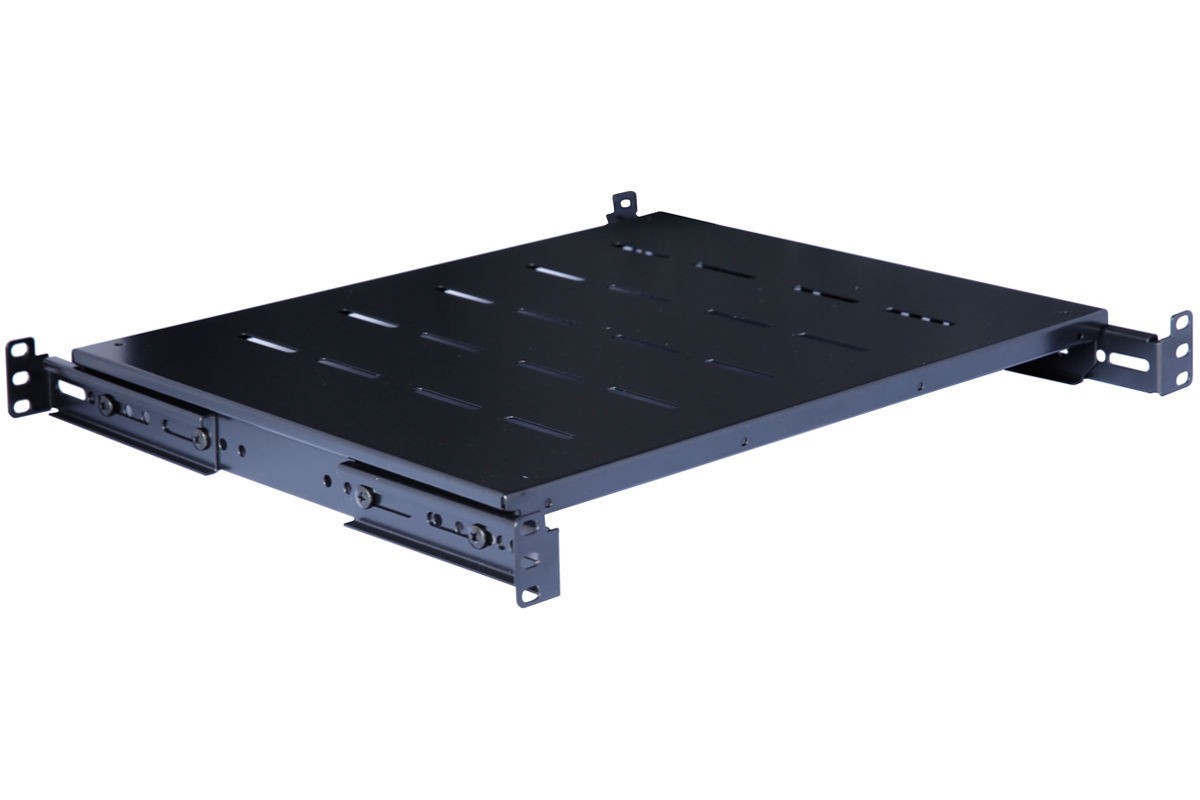 RAISING Fixed Rack Shelf Rack 1U 19" 4 Post Rack Mount-Adjustable 14"-20.5"