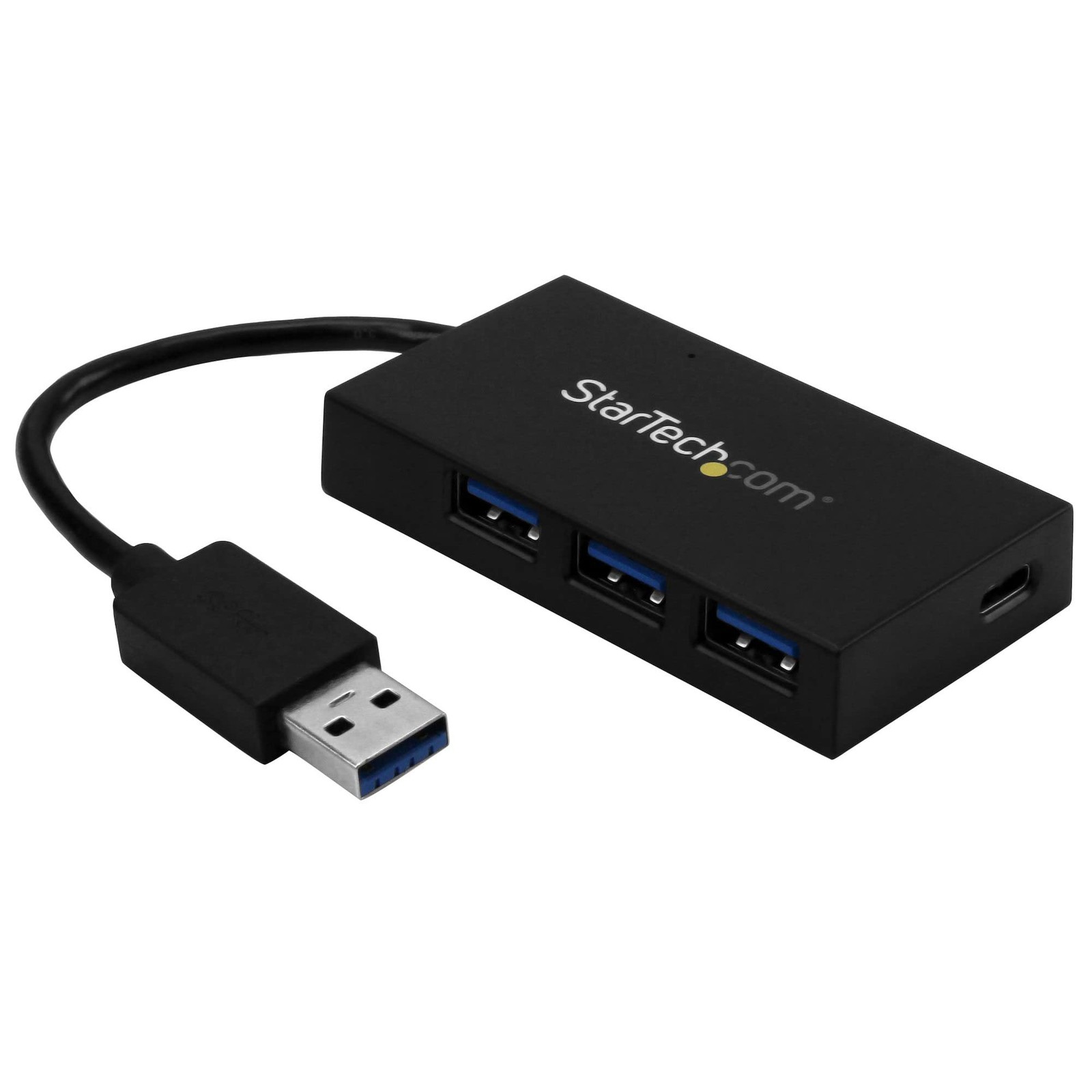 StarTech 4-Port Hub, 3x USB-A 1x USB-C, 5Gbps, 3 x USB-A, 1 x Black