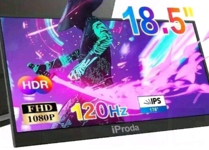 18.5" Portable Gaming Monitor 120Hz Portable Monitor, Laptop Monitor Extender