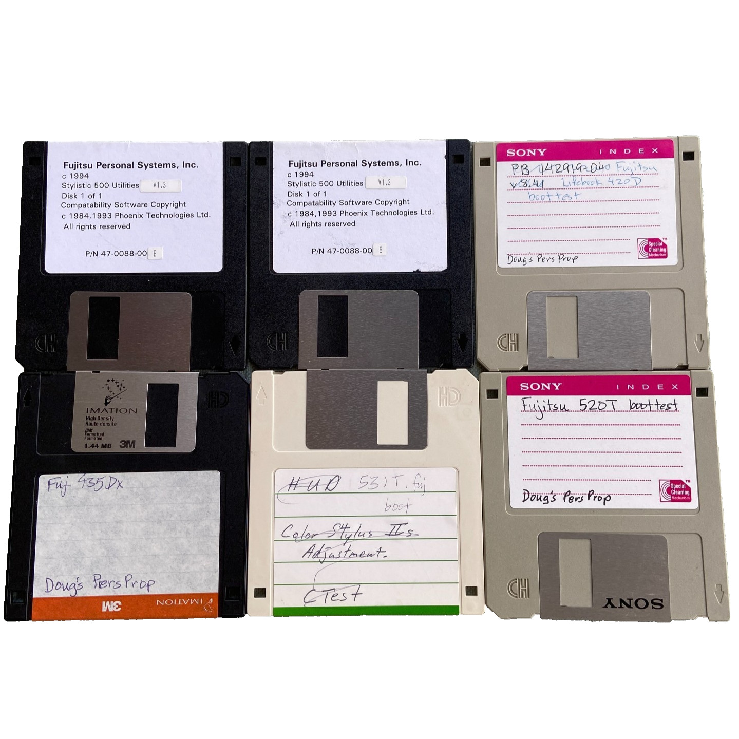 Software Lot Fujitsu Personal System Stylistic 500 Utilities Boot Test Vintage 