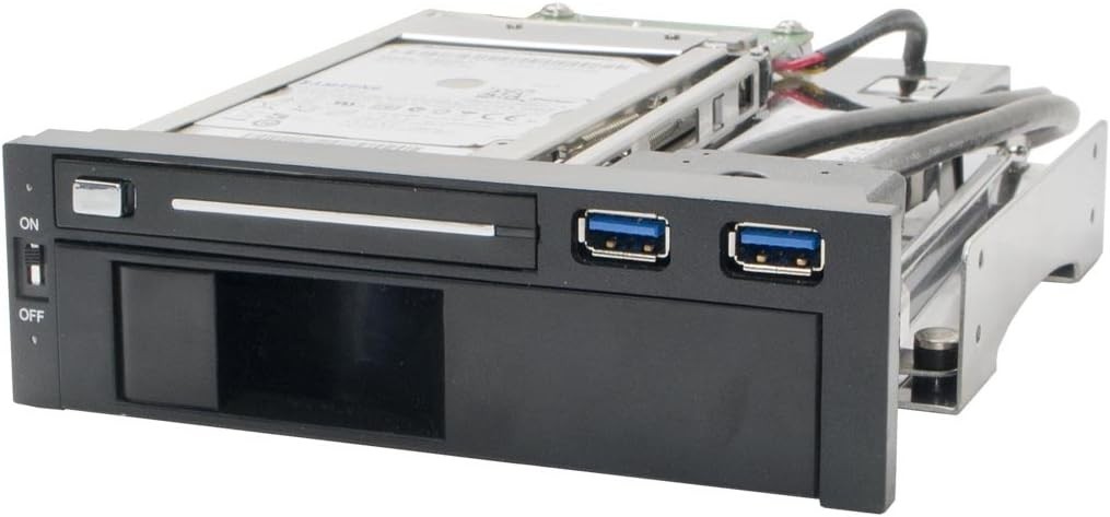 5.25" Bay Storage Rack for SATA HDD with Anti-Shock Design & USB 3.0