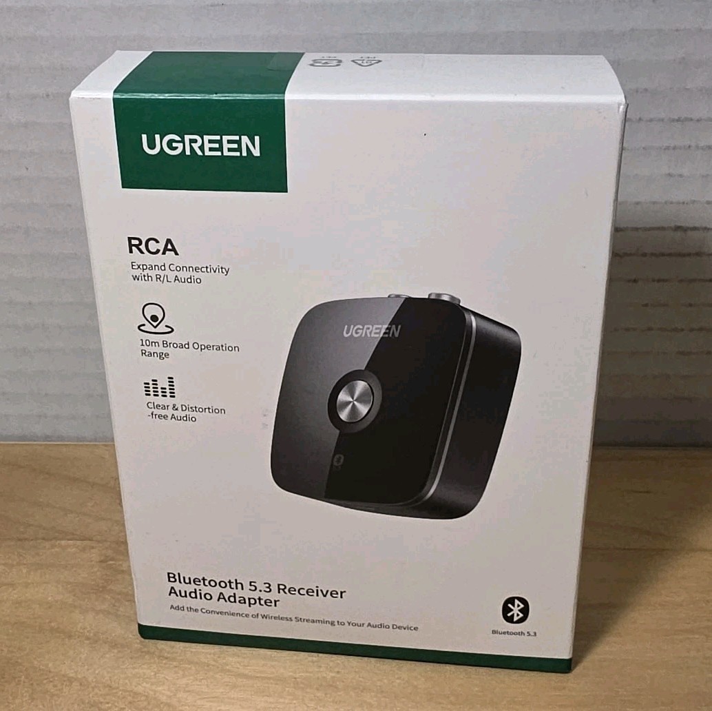 ​UGREEN Bluetooth 5.3 Audio Receiver Wireless 3.5mm & RCA Adapter Home Stereo 