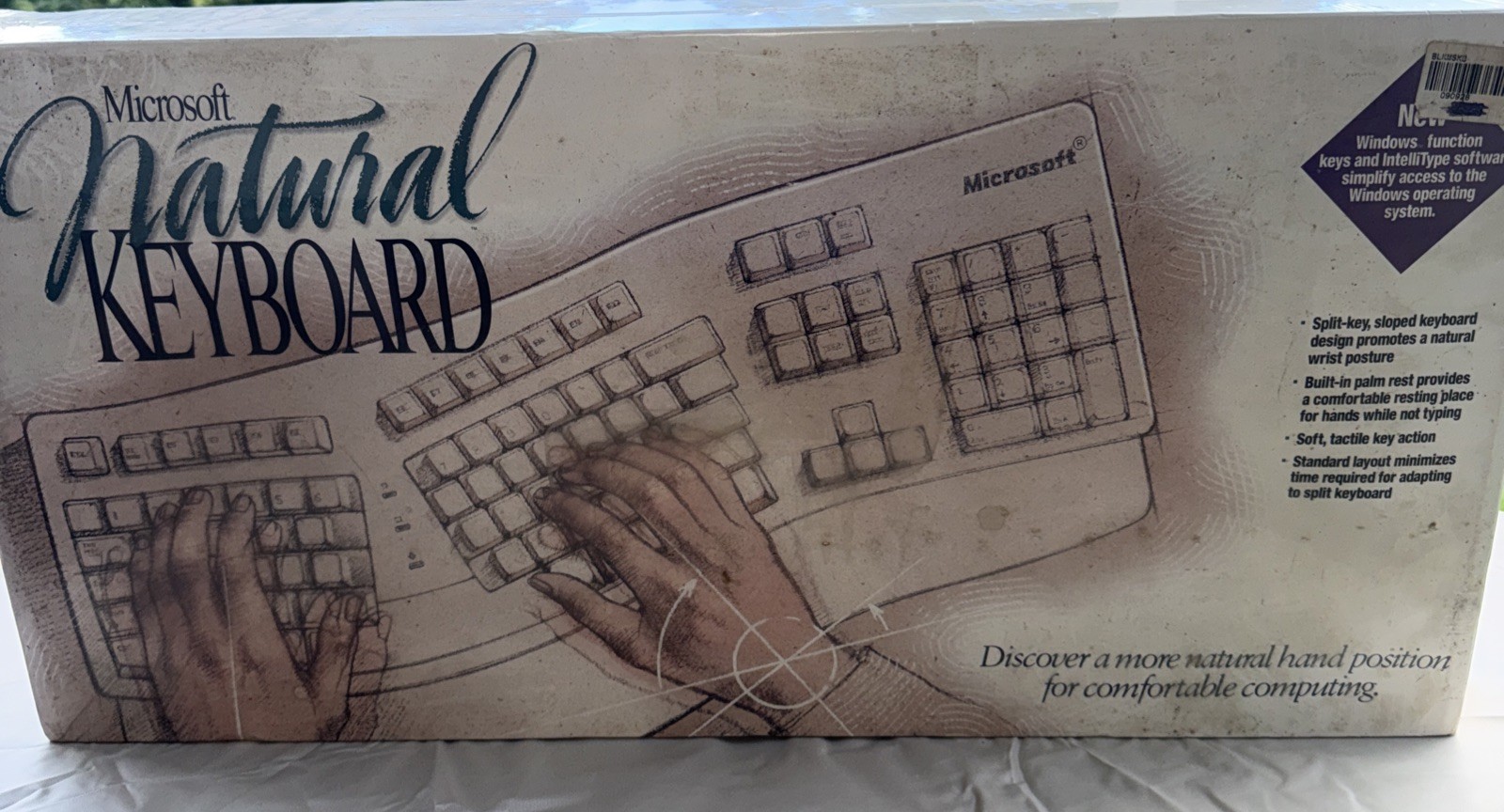 Vintage 1995 Microsoft Natural Keybaord Windows & MS-Dos Systems - New WRAP SEAL