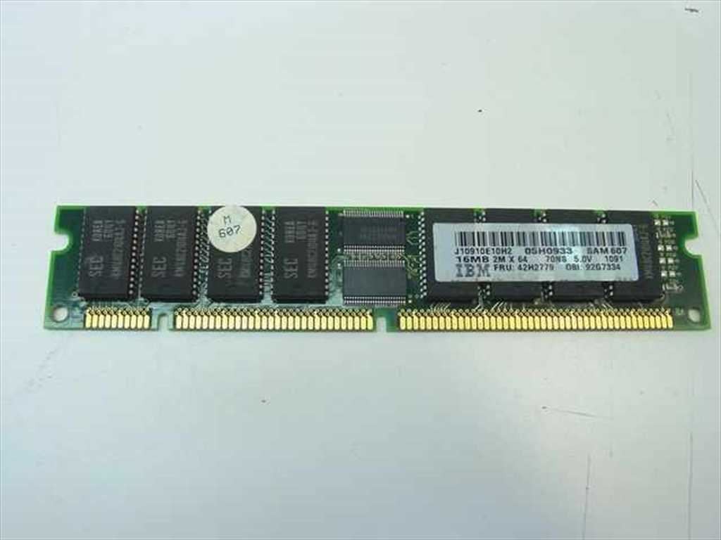 IBM 42H2779 16MB 168-Pin DIMM Non-Parity FPM RAM PC 300 700 Series 05H0933