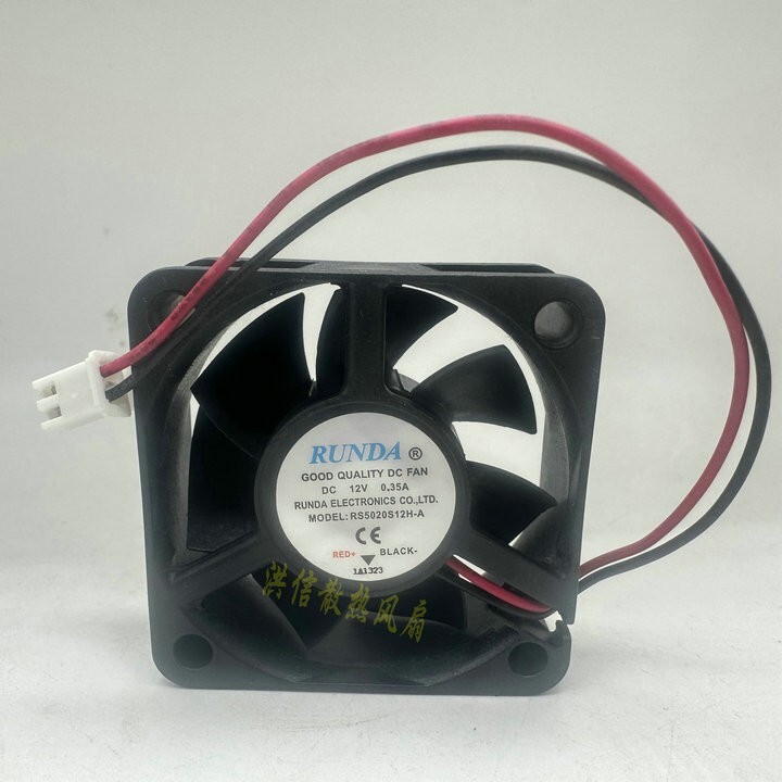 1 pcs RUNDA Fan RS5020S12H-A DC12V 0.35A 5020 5CM 2 wire cooling fan