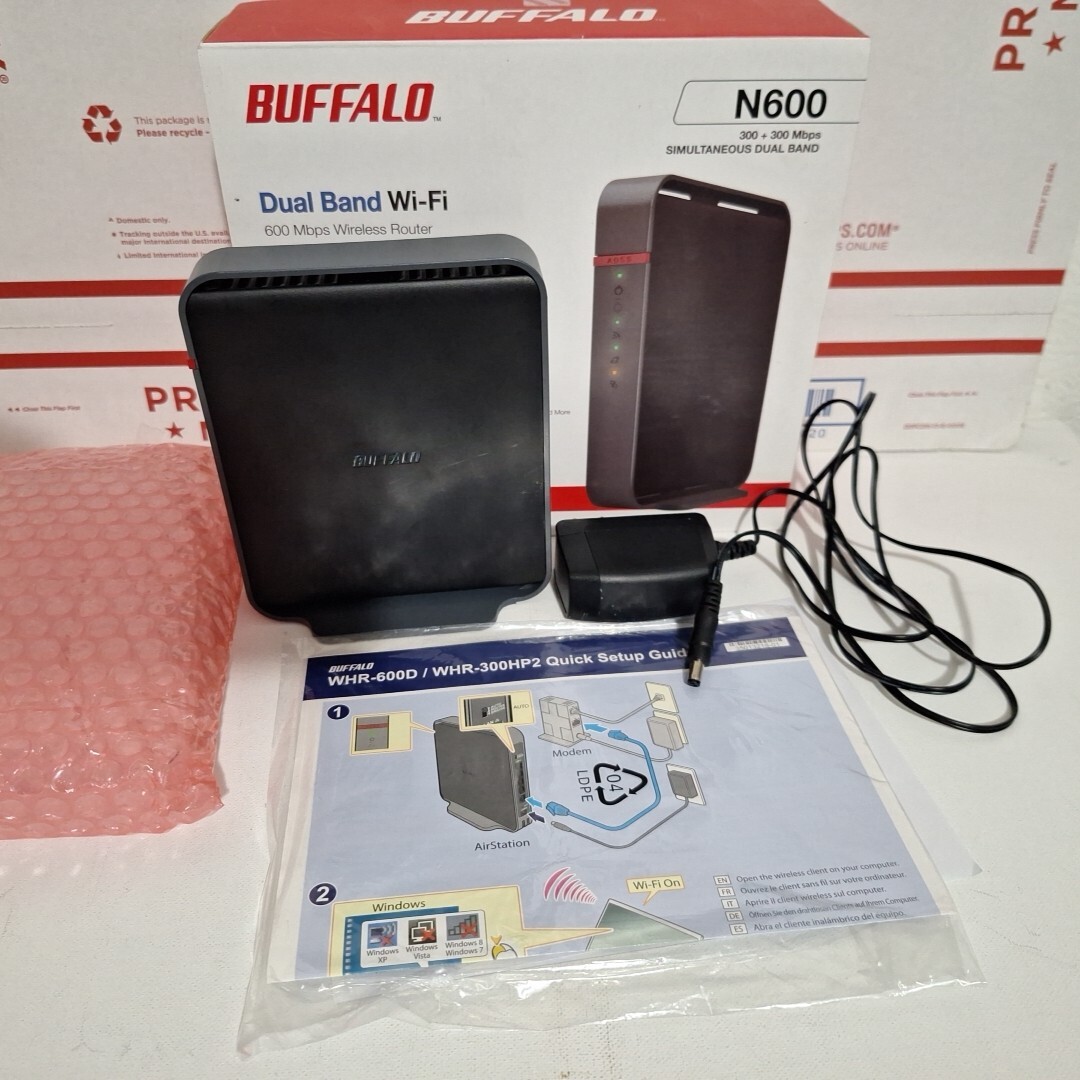 Buffalo N600 Simultaneous Dual Band Wi-Fi Air Station WHR-600D