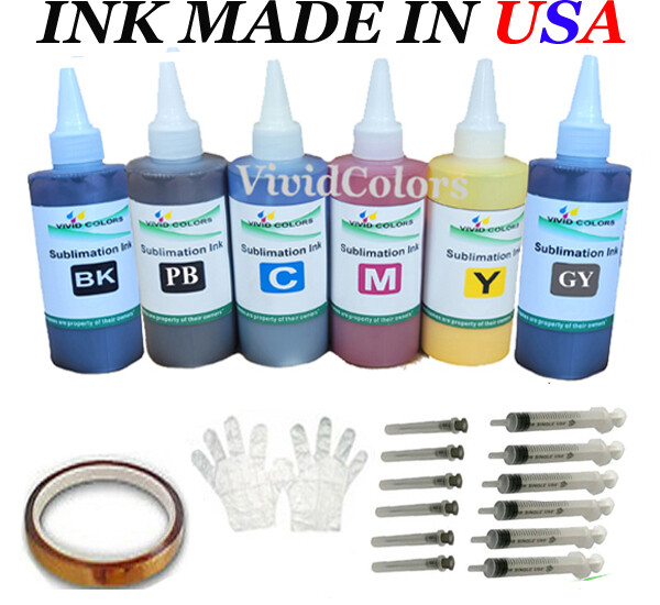 VC 6 X 100ml bottle Sublimation ink refill suits Ecotank ET 8500 ET 8550