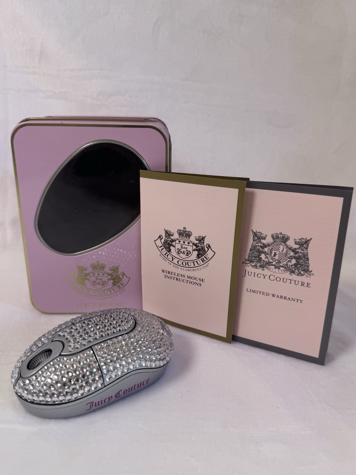 Blinged Out Wireless Rhinestone Gems Mouse Computer JUICY COUTURE Y2K Aesthetic