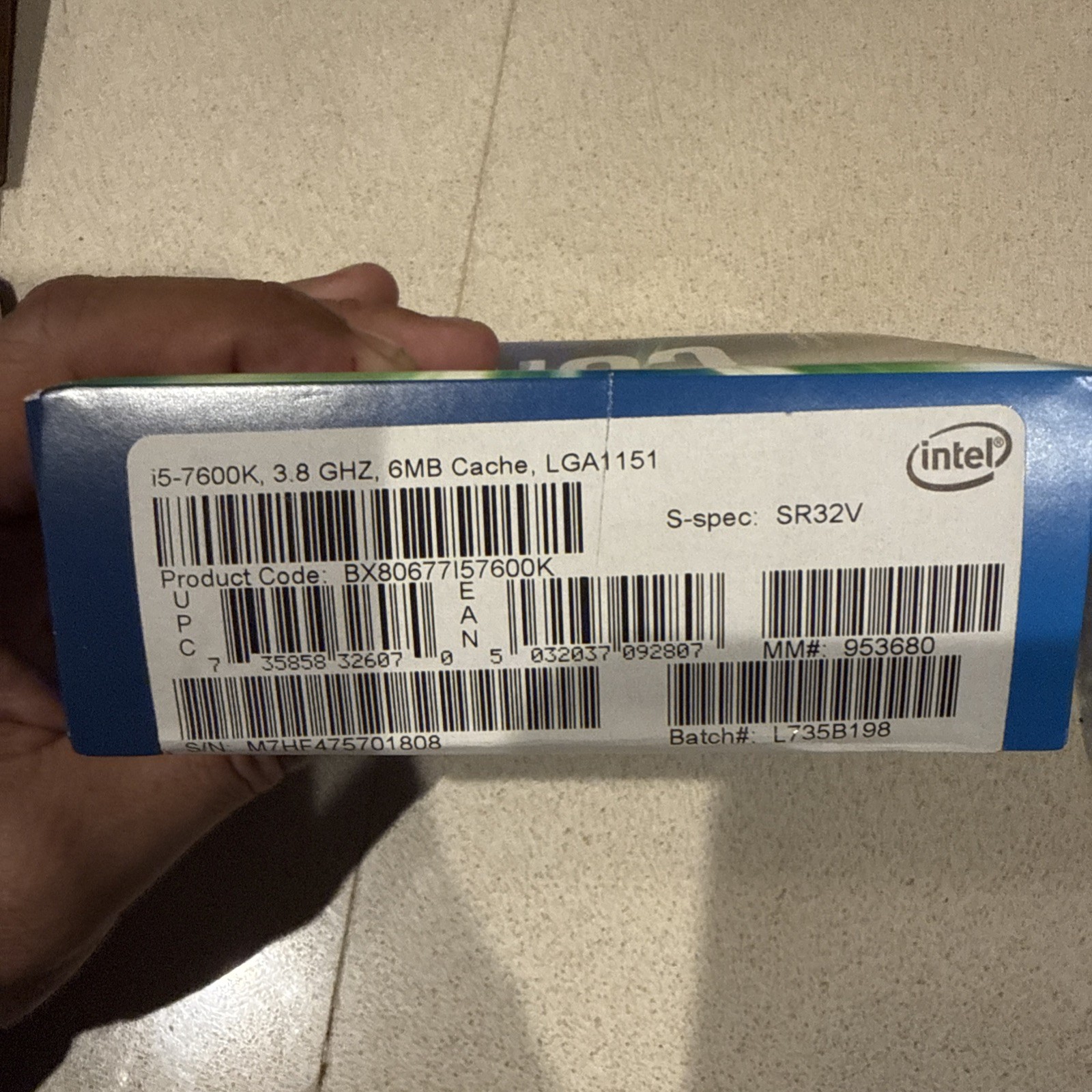 NEW Intel Core i5-7600K SR32V 3.80GHz 6MB Quad Core LGA 1151 Socket H4 CPU