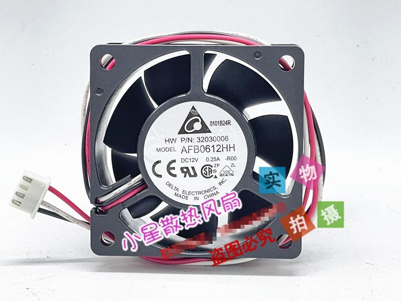 Delta 6025 6CM AFB0612HH-R00 12V 0.25A server cooling fan