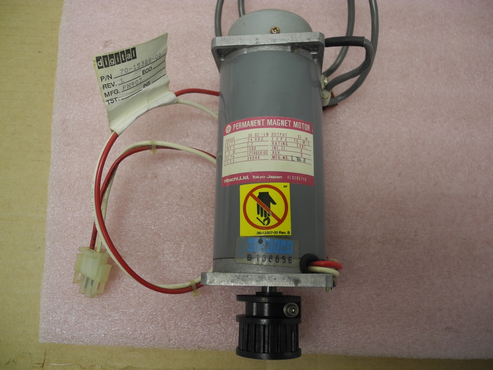VINTAGE DEC 70-15388-00, ENCODER/SERVO MOTOR FOR DEC LA120 PRINTER