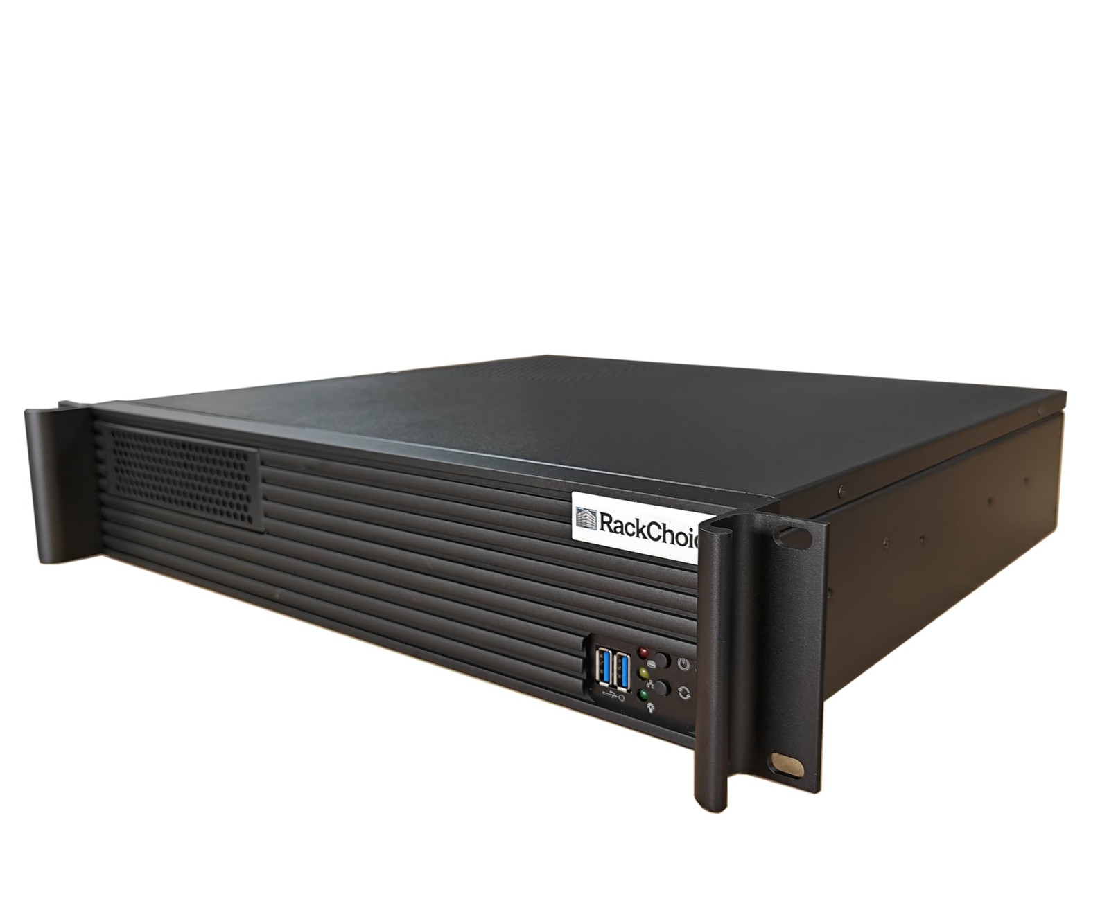 RackChoice MicroATX 2U Rackmount Server Chassis Short Depth 1x5.25 Front