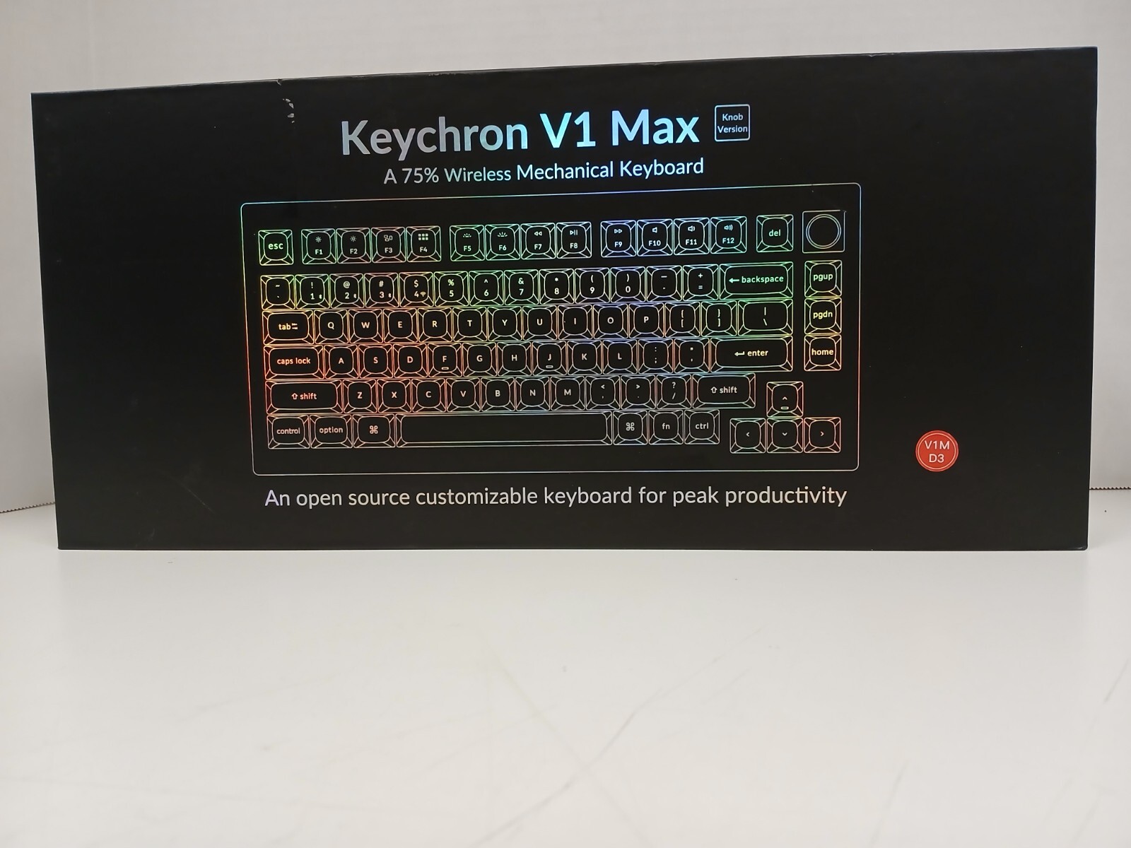 Keychron V1 Max Wireless 75% RGB Mechanical Keyboard With Brown Switches