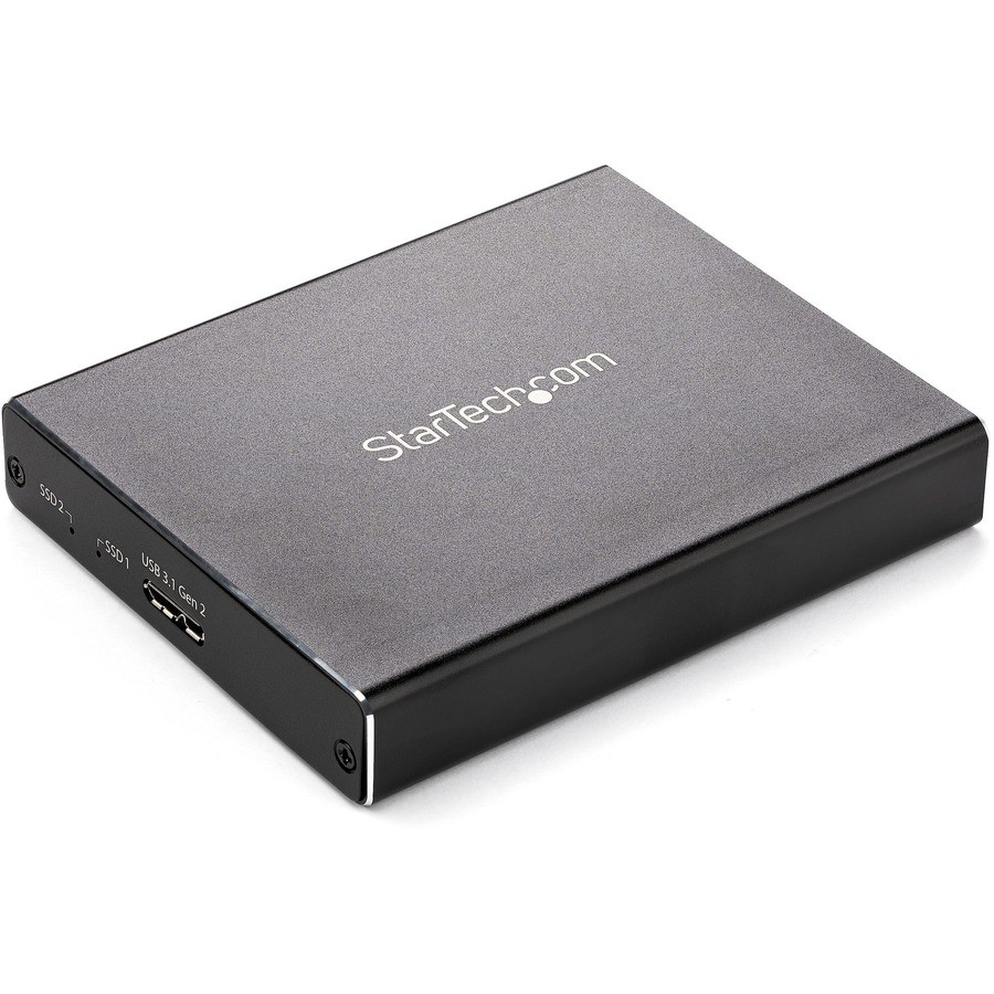 StarTech Dual M.2 Enclosure, RAID, M.2 SATA SSD Enclosure, USB 3.1 (10 Gbps),